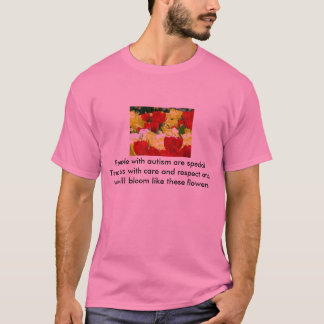 Camiseta del autismo, flores