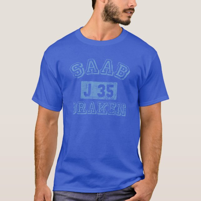 Camiseta del avión de combate de Saab Draken (Anverso)