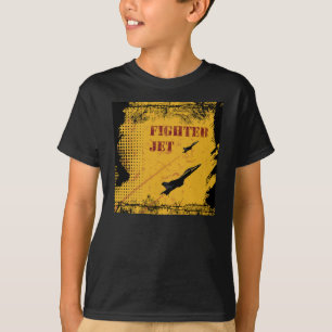 Camiseta del avión de combate (negro)