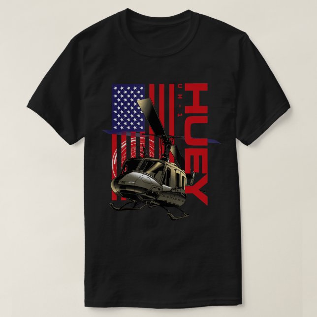 Camiseta del avión militar Huey (Diseño del anverso)