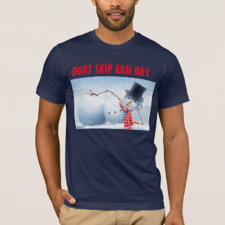 Camiseta del azul del día del brazo del muñeco de