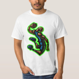 Camiseta del azul del golpe del B-Ball