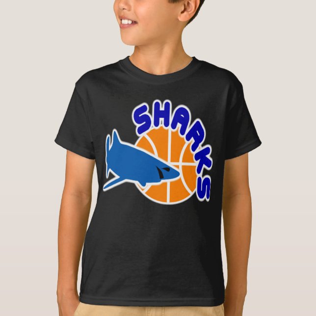 Camiseta del baloncesto de los tiburones (Anverso)