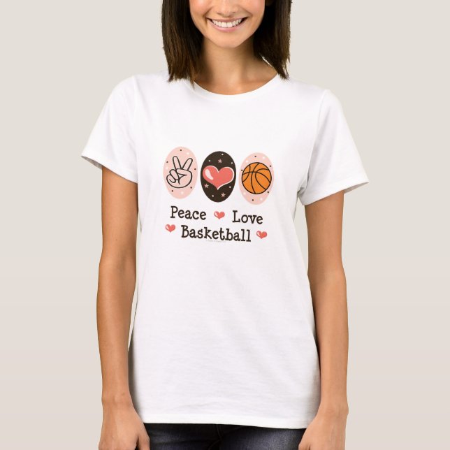 Camiseta del baloncesto del amor de la paz (Anverso)