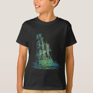 Camiseta del barco pirata de los niños
