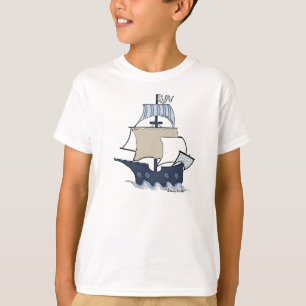 Camiseta del barco pirata de los niños