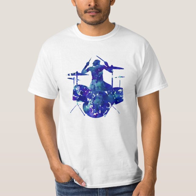 Camiseta del batería de la roca (Anverso)