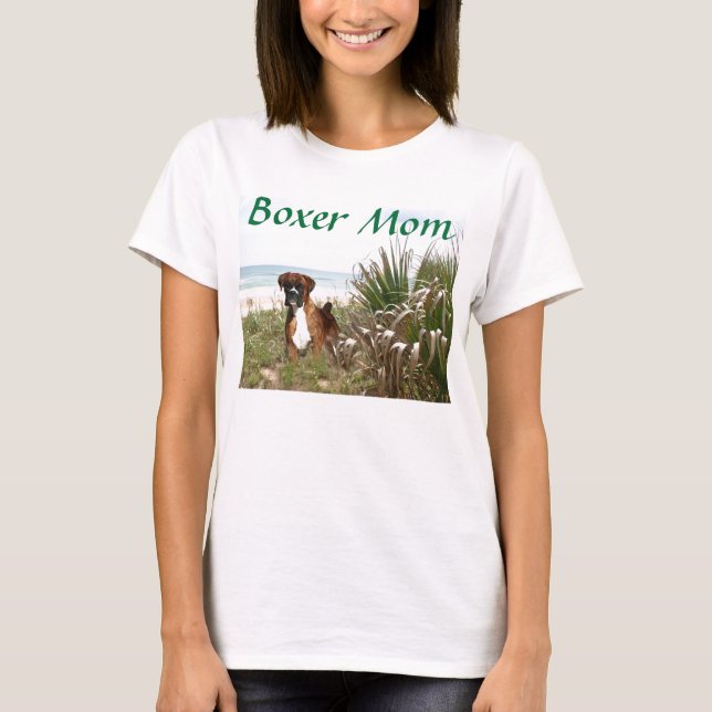 Camiseta del Beachgrass de la mamá del boxeador (Anverso)
