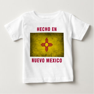 Camiseta del bebé - bandera del en Nuevo México 