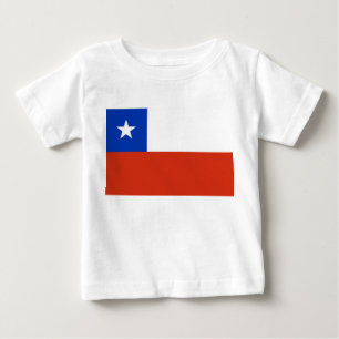 Camiseta del bebé con la bandera de Chile