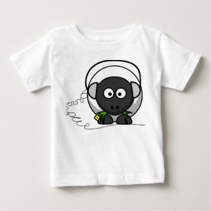 Camiseta del bebé con la impresión de las ovejas