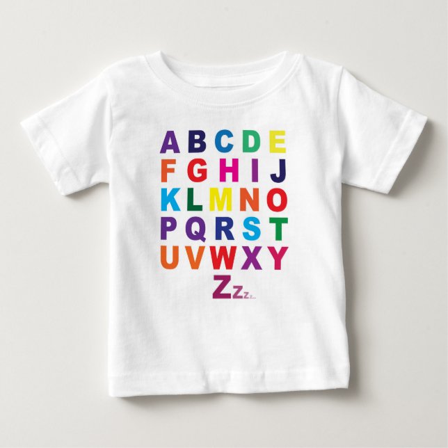 Camiseta del bebé de ABC (Anverso)