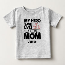 Camiseta del bebé de ambulancia personalizada Hero