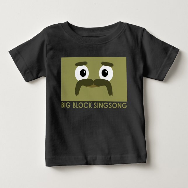 Camiseta del bebé de BBSS Moustachios #3 (Anverso)
