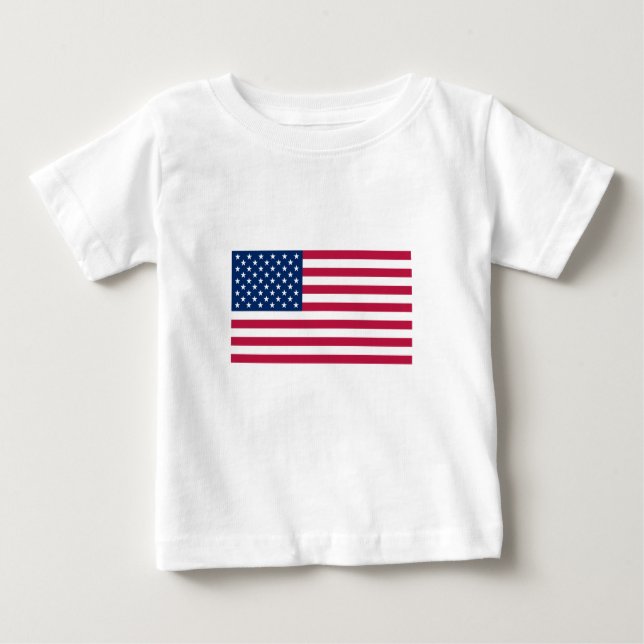 Camiseta del bebé de la bandera americana (Anverso)
