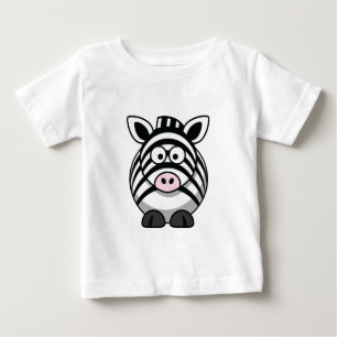 Camiseta del bebé de la cebra