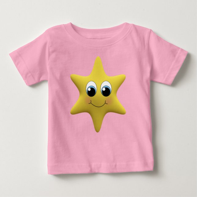 Camiseta del bebé de la estrella de la anime Toon (Anverso)