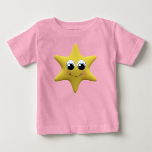 Camiseta del bebé de la estrella de Toon del