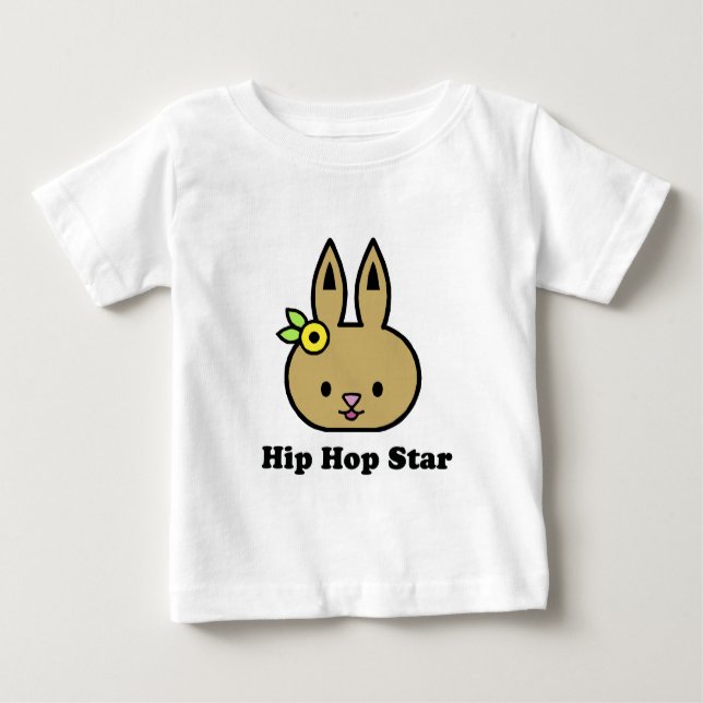 Camiseta del bebé de la estrella del hip-hop (Anverso)