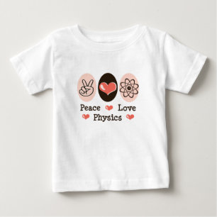 Camiseta del bebé de la física del amor de la pa