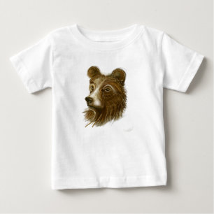 Camiseta del bebé de la impresión del oso