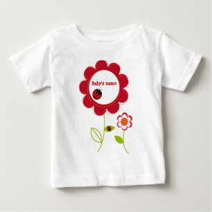 Camiseta del bebé de la mariquita
