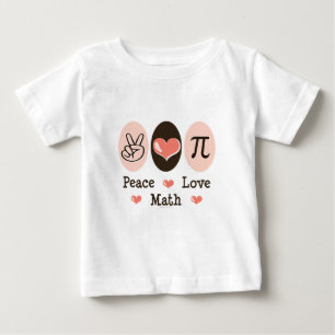 Camiseta del bebé de la matemáticas del amor de 