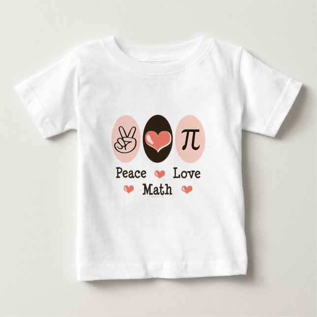 Camiseta del bebé de la matemáticas del amor de la (Anverso)