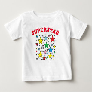 Camiseta del bebé de la superestrella