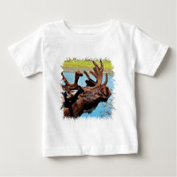 Camiseta del bebé de los alces