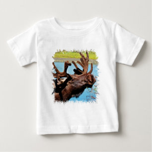 Camiseta del bebé de los alces