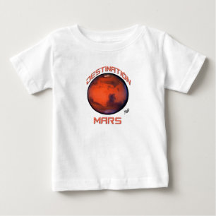 Camiseta del bebé de Marte del destino