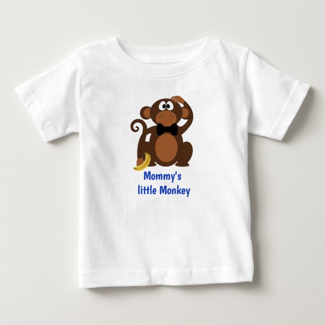 Camiseta del bebé de mono de la mamá (Anverso)
