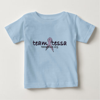 Camiseta del bebé de Tessa del equipo - azul
