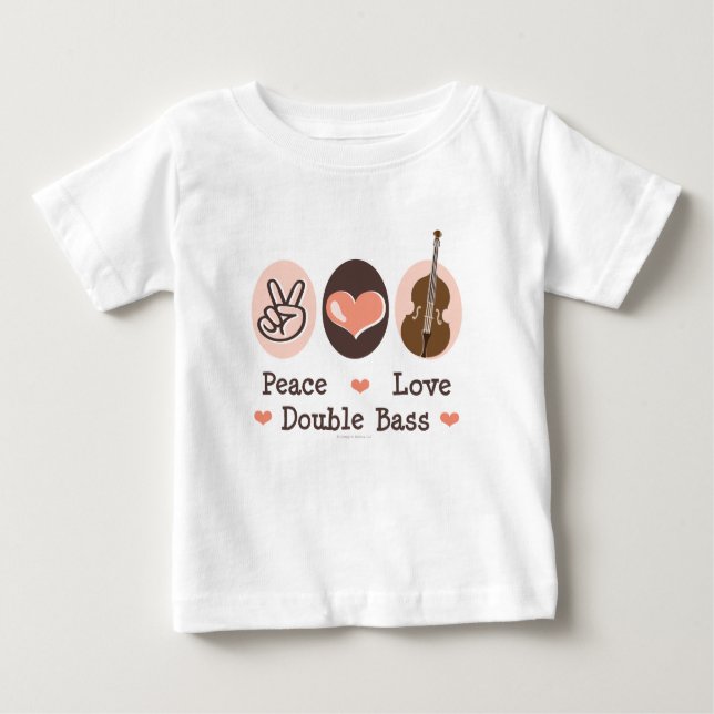 Camiseta del bebé del bajo doble del amor de la (Anverso)