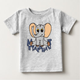 Camiseta del bebé del elefante de Metalphant