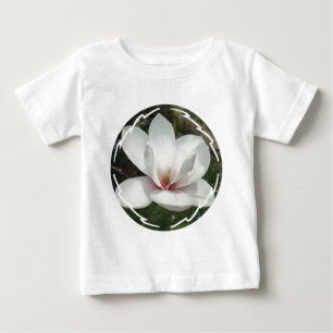 Camiseta del bebé del flor de la magnolia