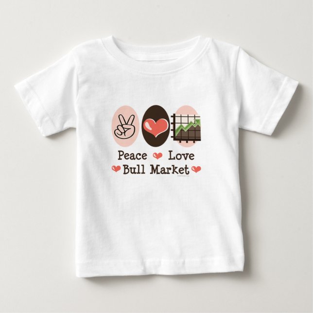 Camiseta del bebé del mercado alcista del amor de (Anverso)