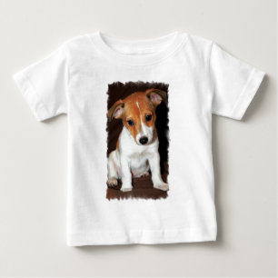 Camiseta del bebé del perro de perrito de Jack