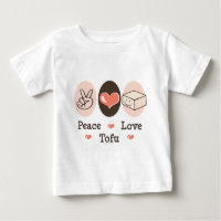 Camiseta del bebé del queso de soja del amor de la