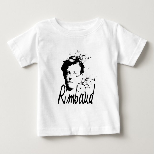 Camiseta del bebé del retrato de ARTHUR RIMBAUD (Anverso)