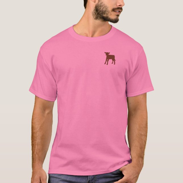 Camiseta del becerro de Brown de las mujeres (Anverso)