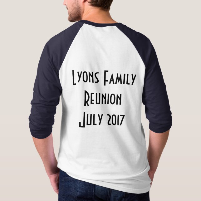 Camiseta del béisbol de la reunión de familia - (Reverso)