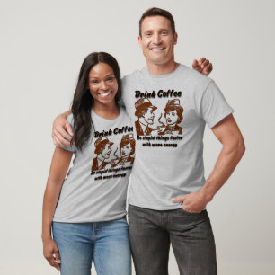 Camiseta del béisbol del café de la bebida