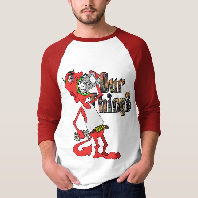 Camiseta del béisbol del diablo rojo de Lil (Anverso)