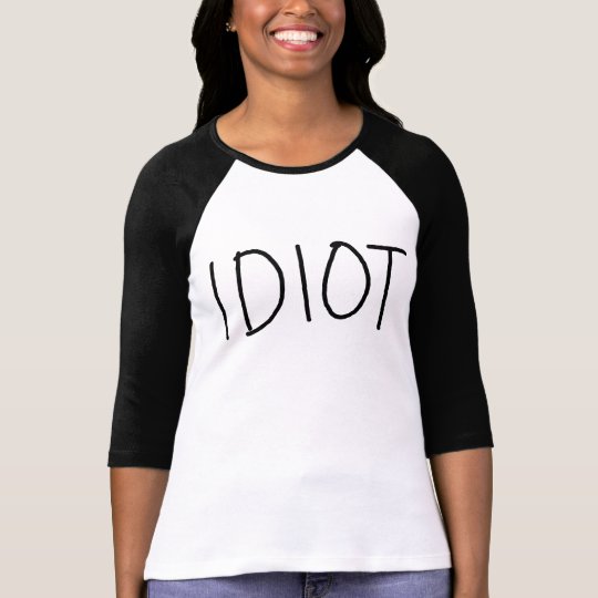 Camiseta del béisbol del idiota