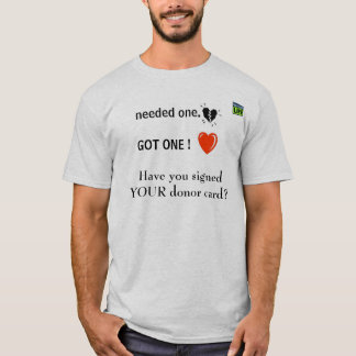 Camiseta del beneficiario del trasplante de