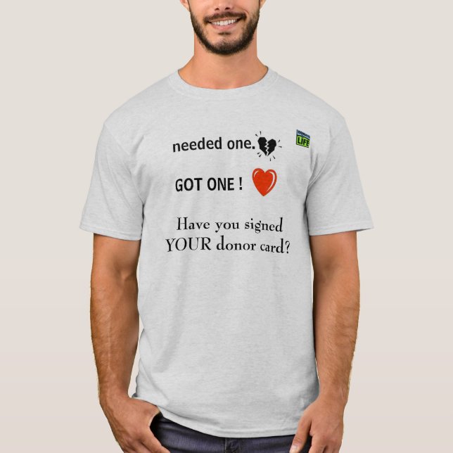 Camiseta del beneficiario del trasplante de (Anverso)