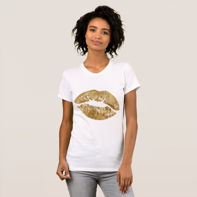Camiseta del beso del efecto del Relieve (Anverso completo)