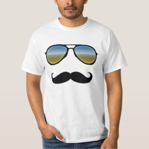 Camiseta del bigote del disfraz de las gafas de